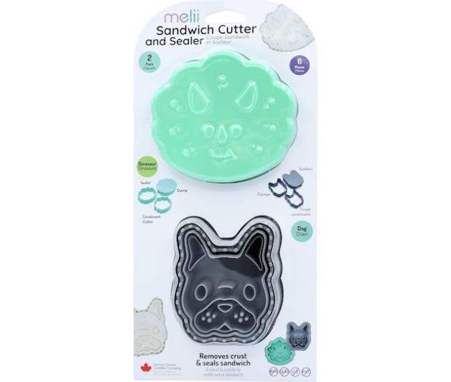 3 in 1 forme animale pentru sandwich, melii, dinozaur si bulldog