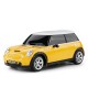 Masina cu telecomanda mini cooper galbena cu scara 1 la 24 Masina cu telecomanda mini cooper galbena cu scara 1 la 24