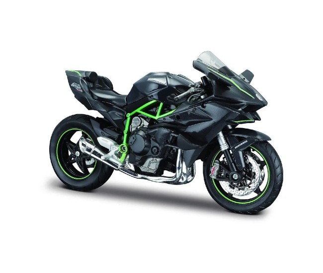 Maisto motocicleta metalica cu stand kawasaki ninja h2 r scara 1 la 12