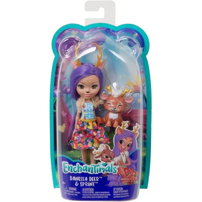 Enchantimals papusi cu animalute danessa deer si sprint