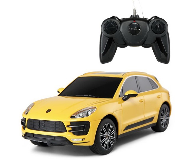 Masina cu telecomanda porsche macan turbo galben cu scara 1 la 24 Masina cu telecomanda porsche macan turbo galben cu scara 1 la 24