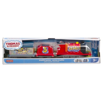 Thomas locomotiva motorizata graffiti james cu 2 vagoane