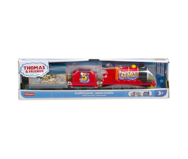 Thomas locomotiva motorizata graffiti james cu 2 vagoane
