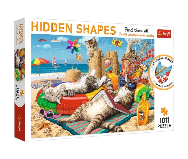 Puzzle trefl 1000 forme ascunse felinele dragute Puzzle trefl 1000 forme ascunse felinele dragute