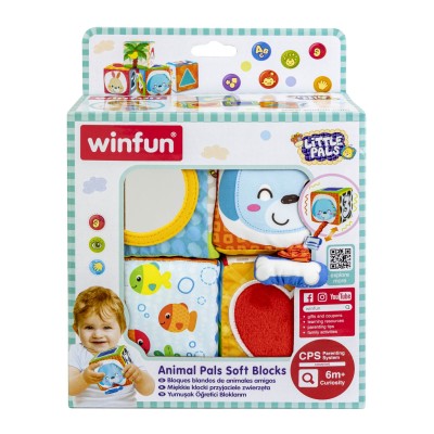 Winfun set 4 cuburi stivuibile din material textil