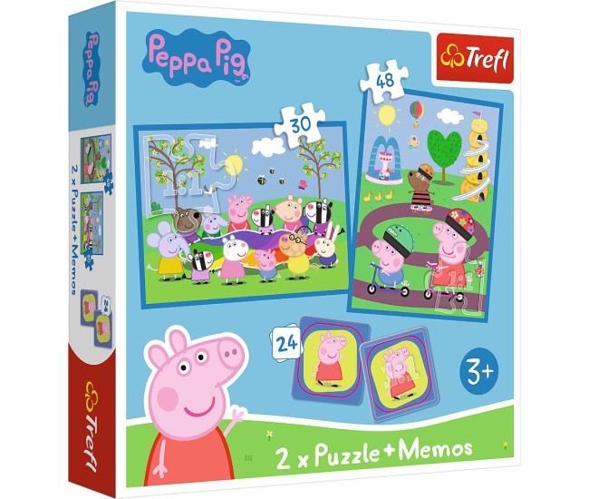 Puzzle trefl 2in1 memo peppa pig momentele fericite Puzzle trefl 2in1 memo peppa pig momentele fericite