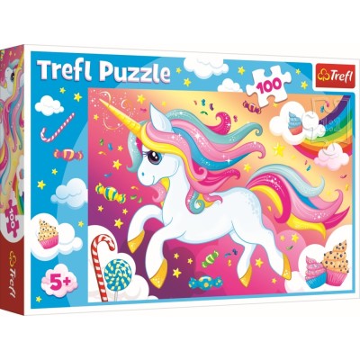 Puzzle trefl 100 frumosul unicorn Puzzle trefl 100 frumosul unicorn