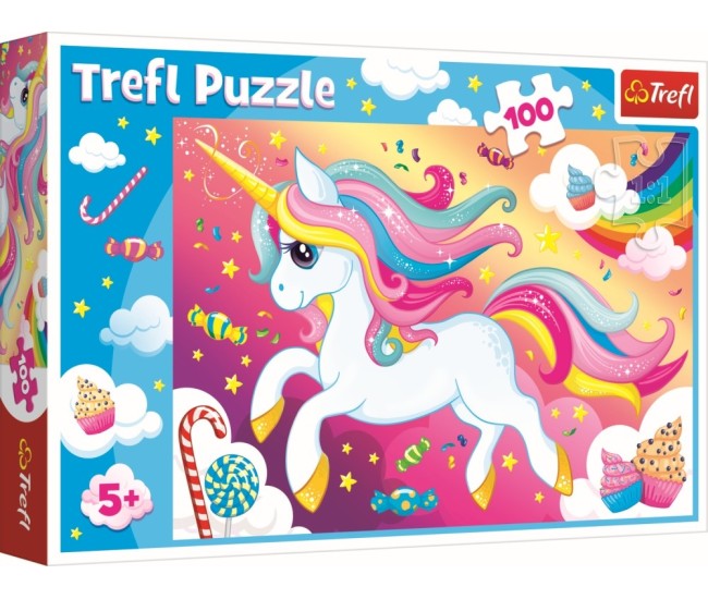 Puzzle trefl 100 frumosul unicorn Puzzle trefl 100 frumosul unicorn
