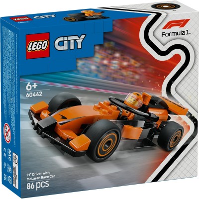 Lego city pilot f1 cu masina de curse mclaren 60442