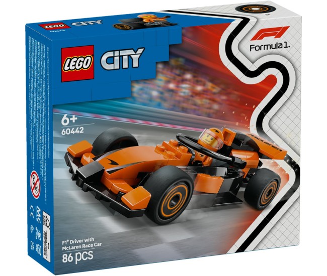 Lego city pilot f1 cu masina de curse mclaren 60442 Lego city pilot f1 cu masina de curse mclaren 60442