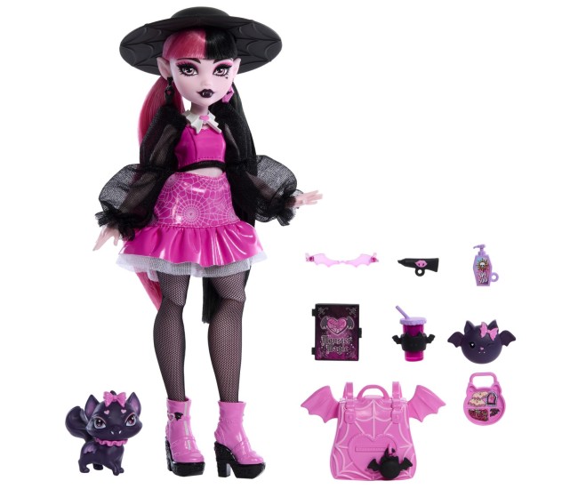 Monster high papusa draculaura si animalutul count fabulous Monster high papusa draculaura si animalutul count fabulous