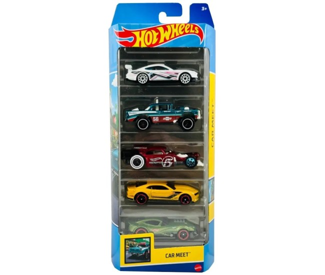 Set 5 masini hot wheels car meet