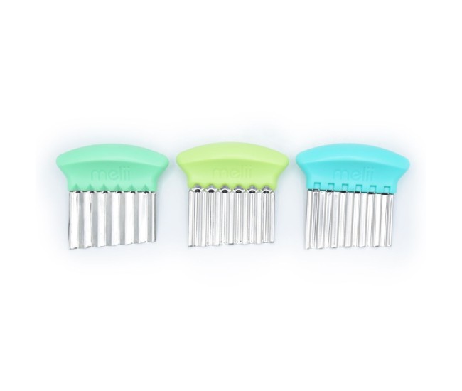 Set 3 cutite pentru gustari, melii, bleu mint lime