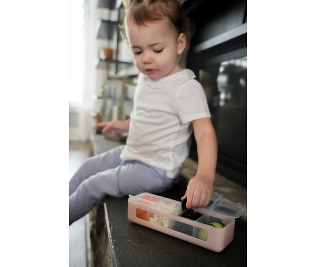 Cutie snack 4 compartimente, melii, roz