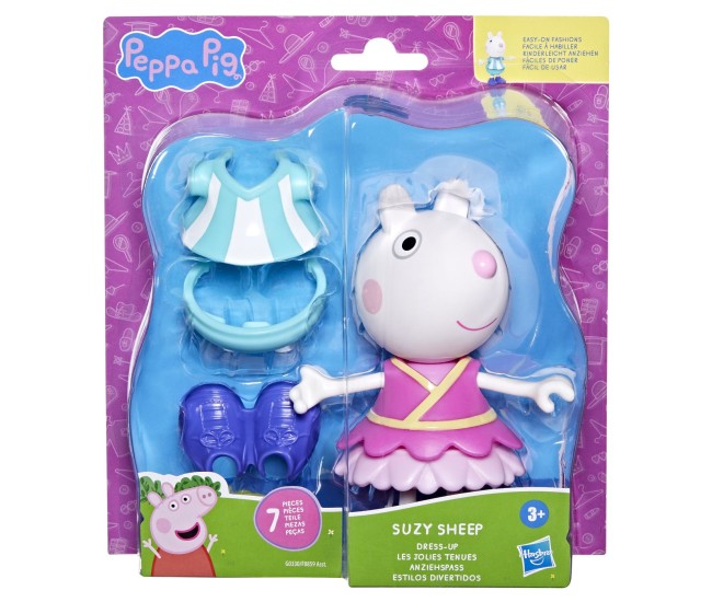 Peppa pig set figurina si accesorii vestimentare oita suzy 15cm Peppa pig set figurina si accesorii vestimentare oita suzy 15cm