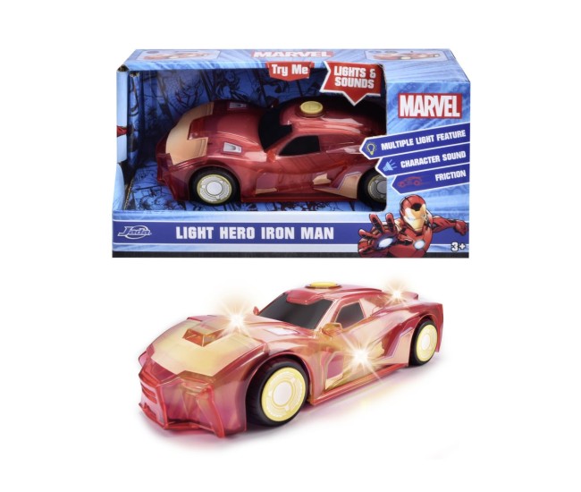 Jada marvel masinuta light hero iron man cu sunete si lumini scara 1:32 Jada marvel masinuta light hero iron man cu sunete si lumini scara 1:32