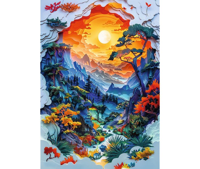 Puzzle trefl 1000 editia aniversara 40 de ani 3d dolina Puzzle trefl 1000 editia aniversara 40 de ani 3d dolina