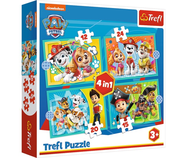 Puzzle trefl 4in1 patrula catelusilor Puzzle trefl 4in1 patrula catelusilor