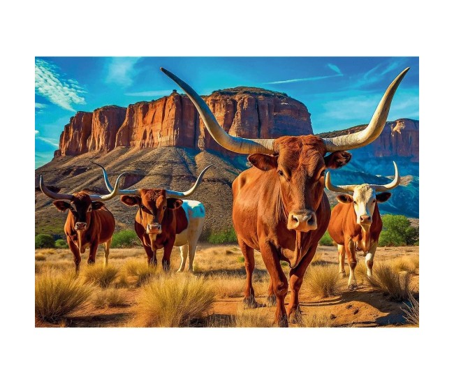 Puzzle trefl 1000 colectia sua longhorns poster inclus Puzzle trefl 1000 colectia sua longhorns poster inclus