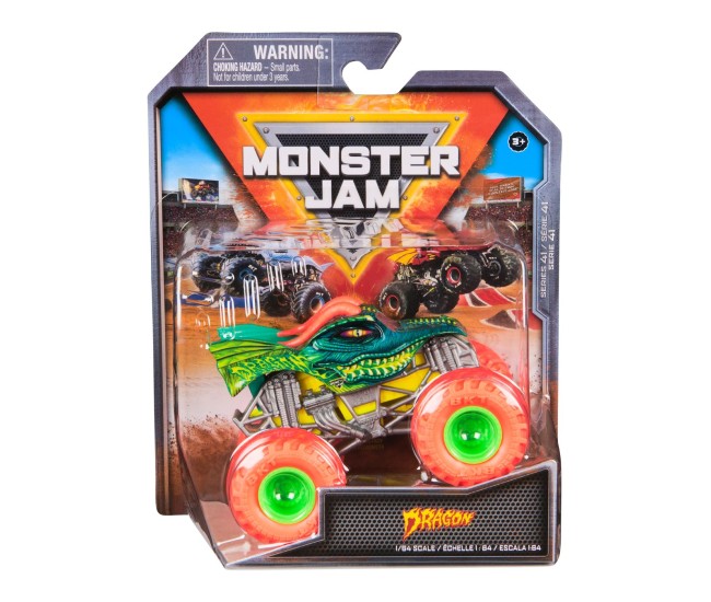 Monster jam masinuta metalica dragon scara 1 la 64 Monster jam masinuta metalica dragon scara 1 la 64