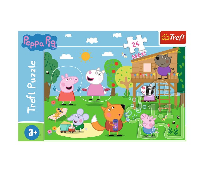 Puzzle trefl 24 maxi peppa pig distractia din iarba Puzzle trefl 24 maxi peppa pig distractia din iarba