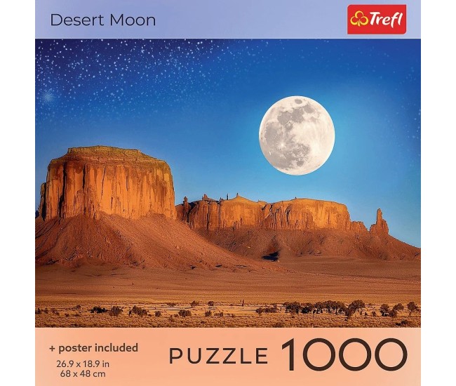 Puzzle trefl 1000 colectia sua luna in desert poster inclus Puzzle trefl 1000 colectia sua luna in desert poster inclus