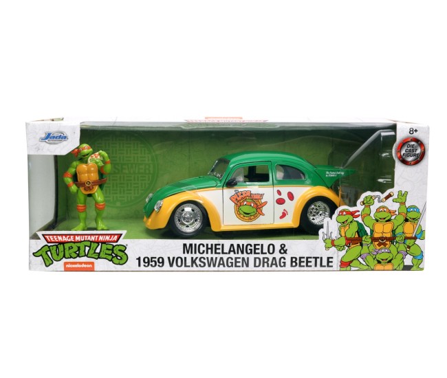 Jada masinuta metalica testoasele ninja 1959 volkswagen drag beetle 1:24 Jada masinuta metalica testoasele ninja 1959 volkswagen drag beetle 1:24