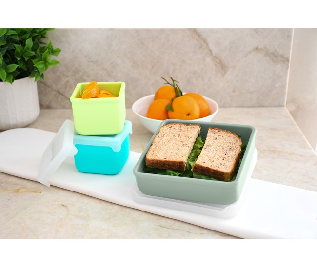 Recipient silicon pentru sandwich, melii luxe, sage Recipient silicon pentru sandwich, melii luxe, sage