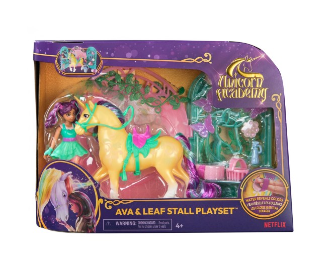 Unicorn academy set papusa ava si unicornul leaf cu accesorii Unicorn academy set papusa ava si unicornul leaf cu accesorii