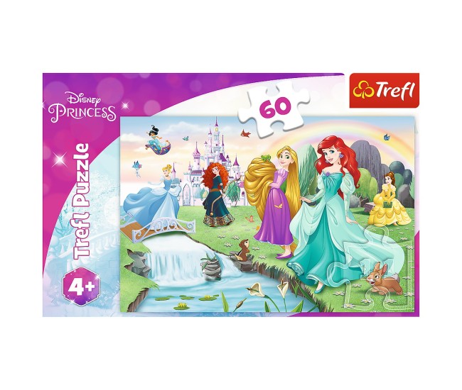 Puzzle trefl 60 disney princess - intalneste printesa Puzzle trefl 60 disney princess - intalneste printesa