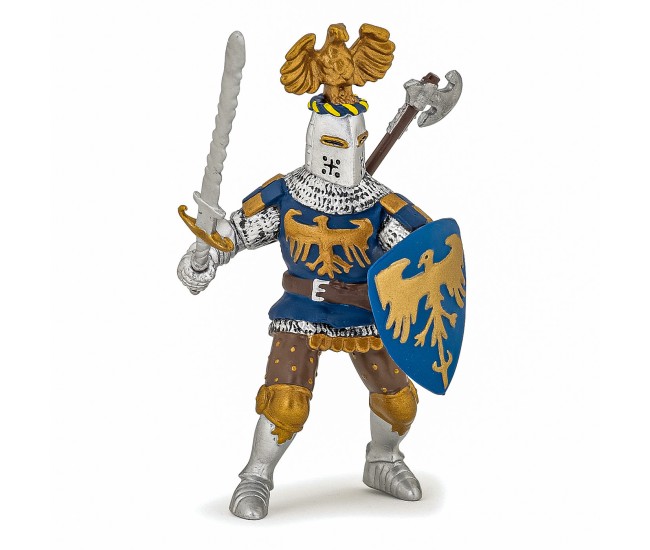 Papo figurina cavaler albastru cu creasta Papo figurina cavaler albastru cu creasta