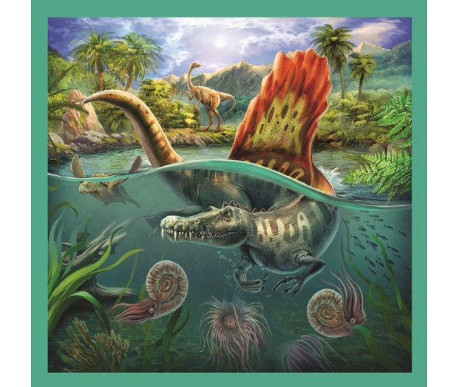 Puzzle trefl 3in1 lumea extraordinara a dinozaurilor Puzzle trefl 3in1 lumea extraordinara a dinozaurilor