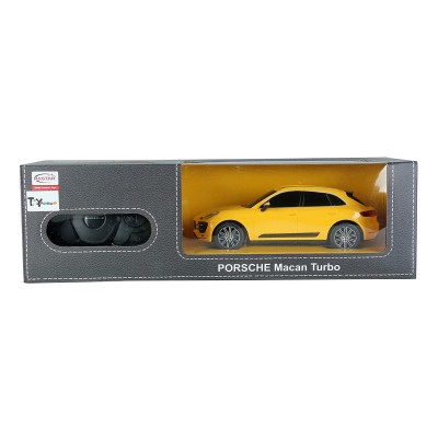 Masina cu telecomanda porsche macan turbo galben cu scara 1 la 24