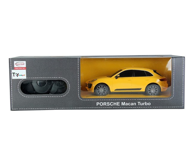 Masina cu telecomanda porsche macan turbo galben cu scara 1 la 24 Masina cu telecomanda porsche macan turbo galben cu scara 1 la 24