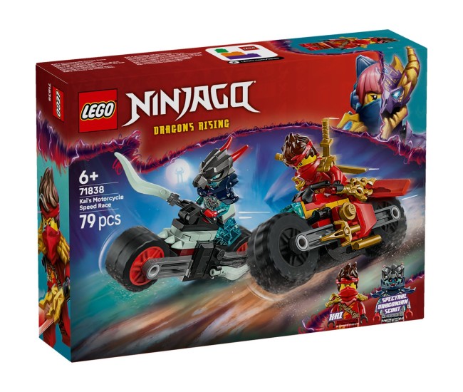 Lego ninjago cursa de viteza cu motocicleta lui kai 71838