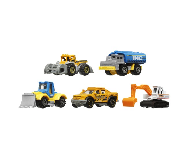 Matchbox set 5 masinute metalice mbx construction vii scara 1:64 Matchbox set 5 masinute metalice mbx construction vii scara 1:64