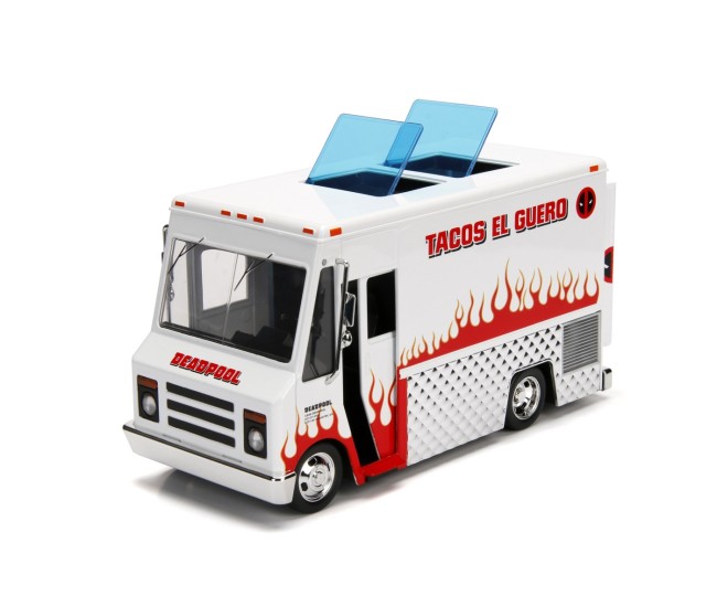 Jada marvel set camionul de mancare scara 1:24 si figurina metalica deadpool Jada marvel set camionul de mancare scara 1:24 si figurina metalica deadpool