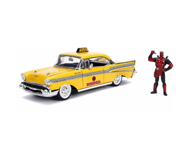 Yellow taxi chevy 1957 dead pool scara 1 la 24 Yellow taxi chevy 1957 dead pool scara 1 la 24