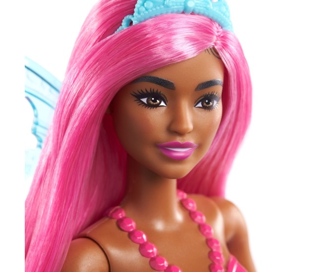 Barbie papusa barbie zana cu par roz Barbie papusa barbie zana cu par roz