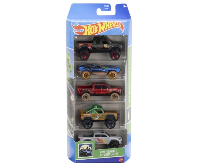 Set 5 masini hot wheels cu design hw remote adventures