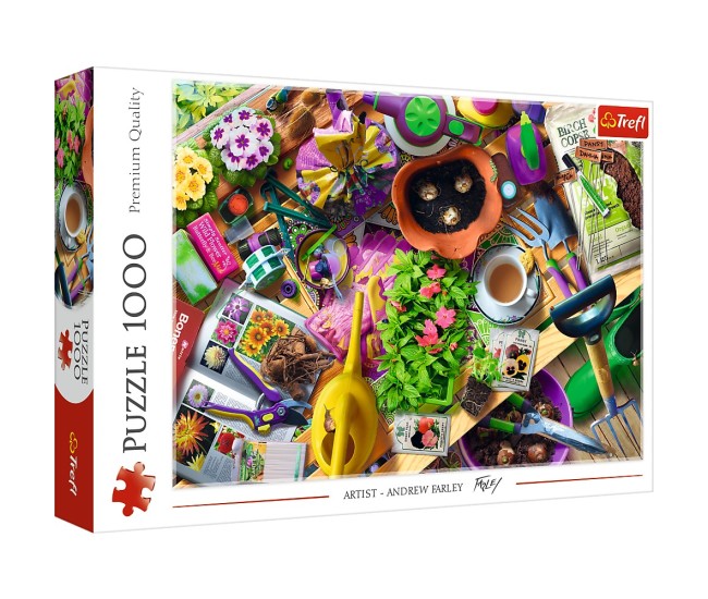Puzzle trefl 1000 aranjarea gradinii artist andrew farley