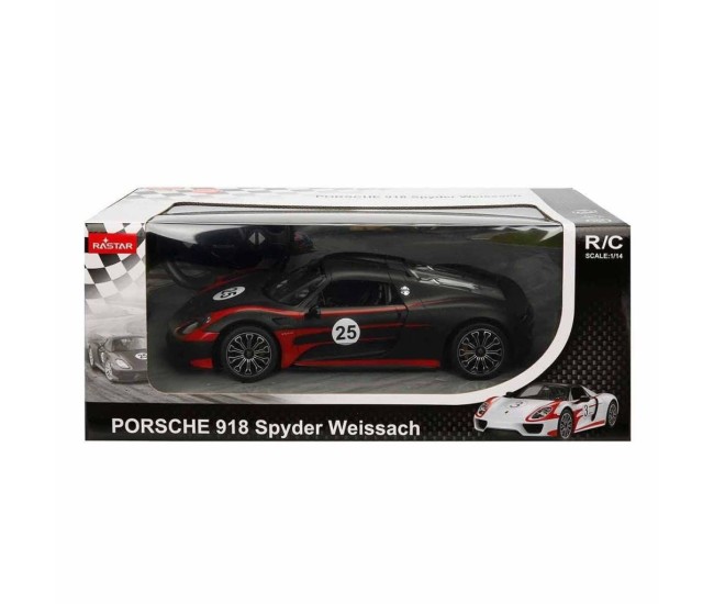 Masina cu telecomanda porsche 918 spyder weissach negru scara 1 la 14 Masina cu telecomanda porsche 918 spyder weissach negru scara 1 la 14