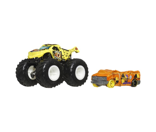 Hot wheels monster truck si masinuta metalica totaled Hot wheels monster truck si masinuta metalica totaled