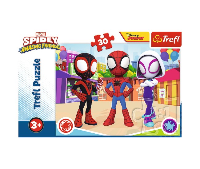 Puzzle trefl 30 spiday cei 3 prieteni Puzzle trefl 30 spiday cei 3 prieteni