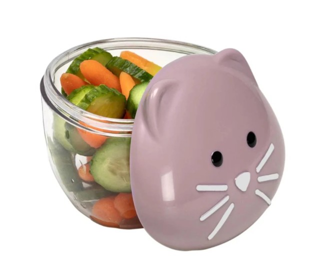 Recipient hrana bebe cu capac, melii luxe, model pisica