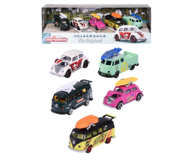Majorette set 5 masinute din metal volkswagen 7.5cm Majorette set 5 masinute din metal volkswagen 7.5cm