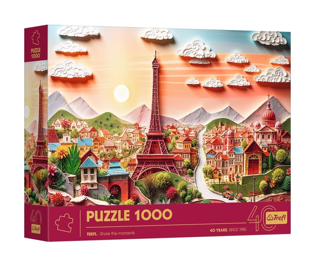 Puzzle trefl 1000 editia aniversara 40 de ani 3d paris Puzzle trefl 1000 editia aniversara 40 de ani 3d paris