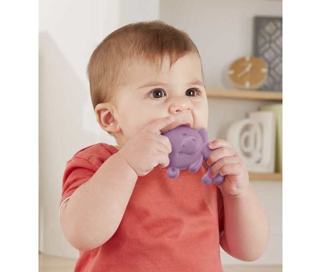 Jucarie dentitie pentru bebelusi maimutica mov