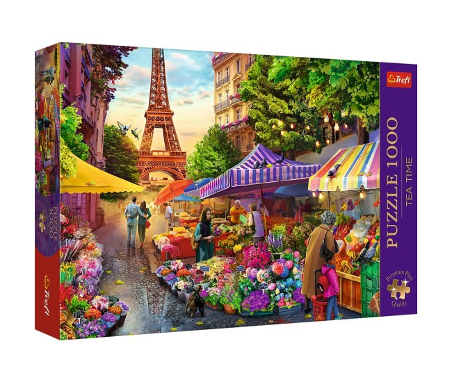 Puzzle trefl 1000 premium plus tea time piata de flori Puzzle trefl 1000 premium plus tea time piata de flori