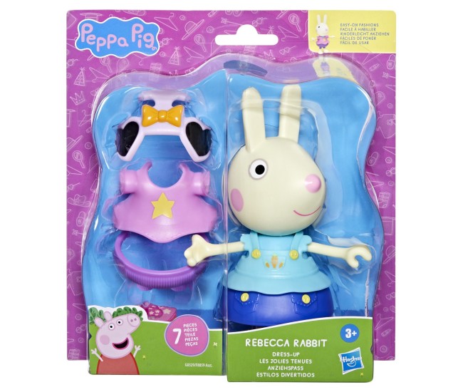 Peppa pig set figurina si accesorii vestimentare iepurasul rebecca 15cm Peppa pig set figurina si accesorii vestimentare iepurasul rebecca 15cm